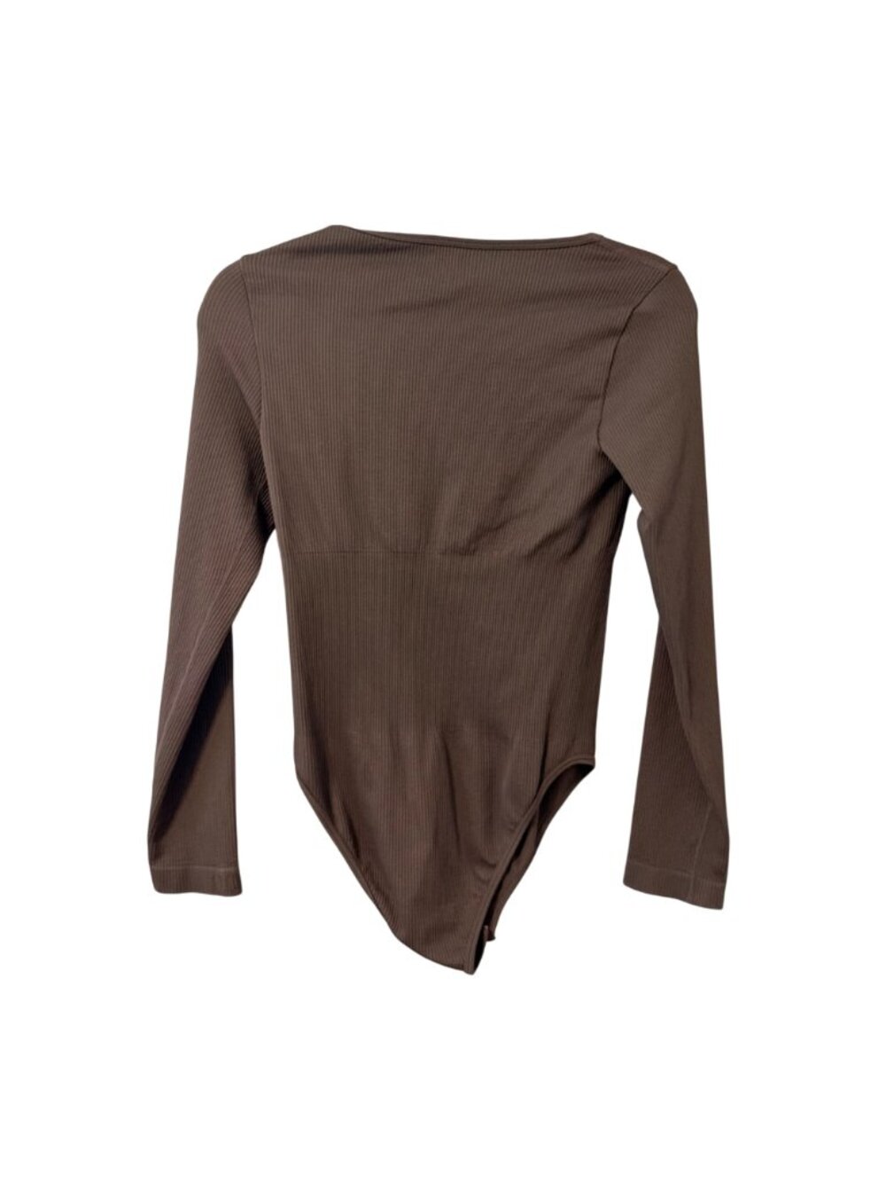 OQQ Womens Light Brown Long-Sleeve Ribbed Bodysuit Sz Large - Picture 11 of 12